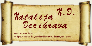 Natalija Derikrava vizit kartica